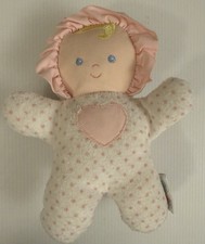 Eden Terry Cloth Baby Doll - White w/ Pink Polka Dots; First Doll Baby Toy