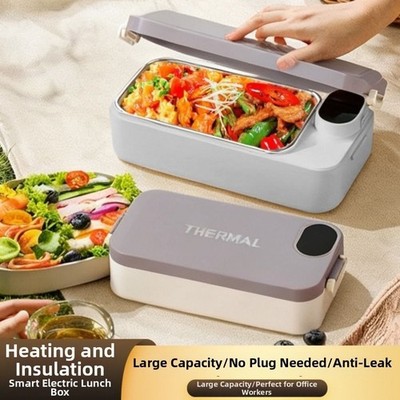 USB Isolierte Brotdose Speisenwärmer Edelstahl Warme Mahlzeit Mittagessen Behälter