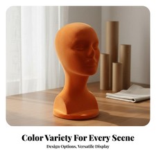 Flocked Foam Head Model Multipurpose Hairpiece Stand Head Easy to Clean