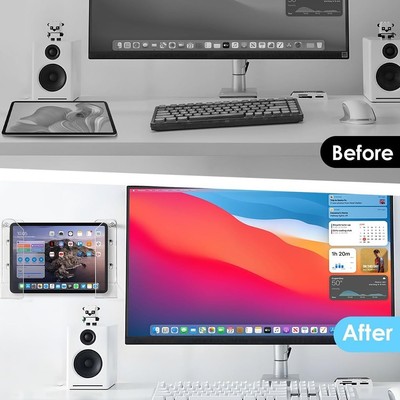 Wandhalterung Transparent Laptop Halter Unter Schreibtisch für MacBooks und Tab