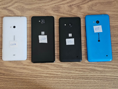 4 Stück Smartphones Microsoft Lumia 640 LTE, 550 Win 10, 650, Nokia Lumia 625,