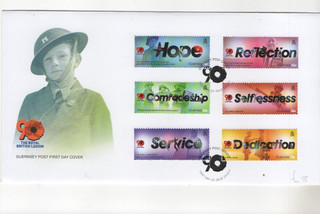 2011 GUERNSEY ROYAL BRITISH LEGION 90th ANNIVERSARY FDC FROM COLLECTION C12
