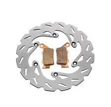 Rear RipTide Brake Rotor Disc and Brake Pads fits 2001 - 2002 KTM 520 EXC