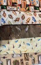 5 cuts 1/2 yard each of Fishing Fabrics
