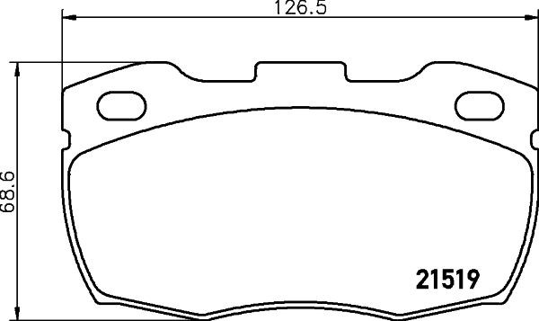 Hella 8DB 355 005-861 Bremsbelagsatz, Scheibenbremse Vorne FüR Land Rover-image