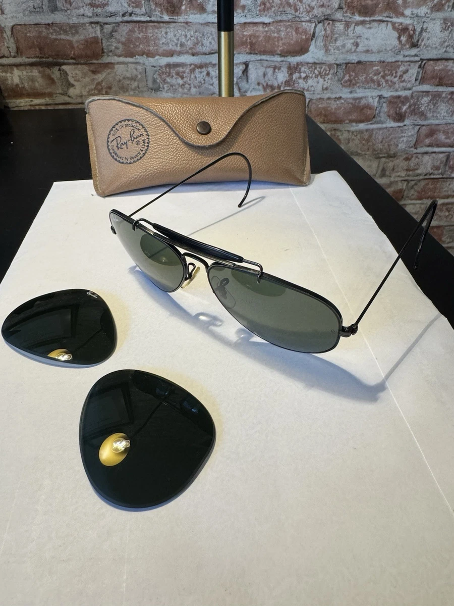 Ray-Ban Pilot Black Vintage Sunglasses for sale | eBay