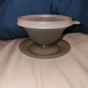 1 VTG Tupperware Pudding Parfait Dessert Sundae Cup Smoke Gray Model 754 Replace