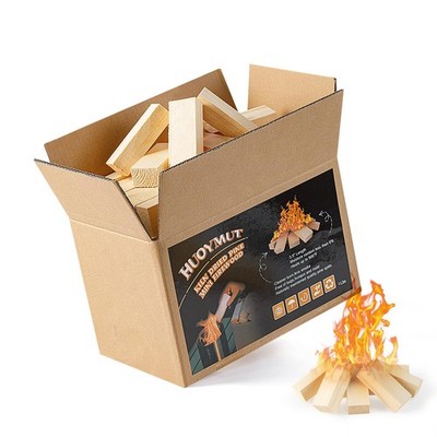HuoYmut Mini Fire Stick Wood,3.5'' Lengths Kiln Dried Pine Small Firewood,Barkles