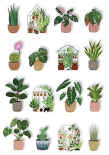 Paper House Pop Up Stickers-House Plants