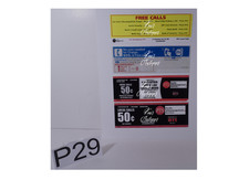 1 Sheet of 4 Diff New Information Card Inserts for W/E Single Slot Payphones P29