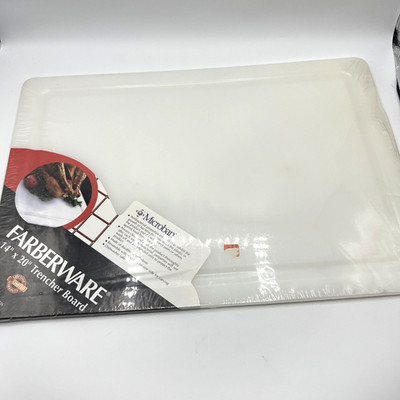 Farberware Cutting Board White Microban Trencher 14x20