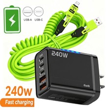 240W Supe Fast Charging USB Type C Wall Charger For Samsung iPhone Android Phone