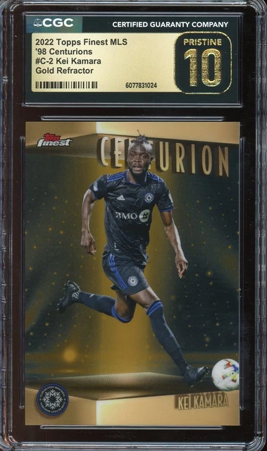 2022 Topps Finest MLS '98 Centurions Kei Kamara GOLD #29/50 CGC 10 Pristine