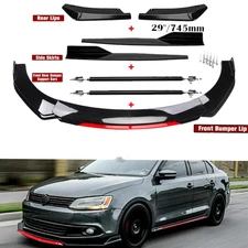 For VW Jetta MK6 MK7  Front Bumper Lip Spoiler Splitter Body Kit Side Skirt Rear