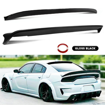 REDEYE STYLE GLOSS BLK TRUNK + REAR WINDOW ROOF SPOILER FOR DODGE CHARGER 15-23