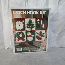 Christmas Sampler Latch Hook Kit XR79 NATIONAL YARN CRAFTS  1988 Holiday Sealed