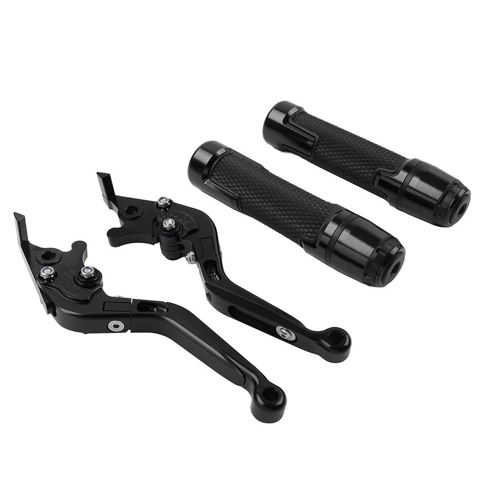 For BMW K1300S/R/GT K1200S K1200R Handlebar Grips Brake Clutch Levers Sets Black - Image 2 of 4
