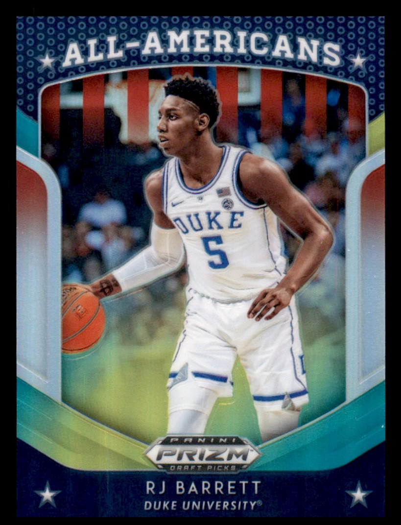 2019-20 Panini Prizm RJ Barrett #161/249 Green Yellow All-Americans Rookie #62