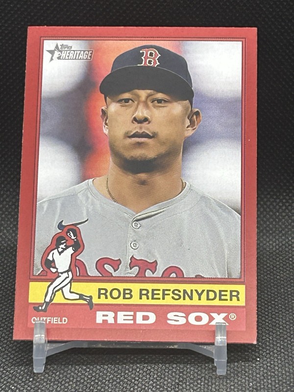 2025 Topps Heritage Rob Refsnyder #213 Red Border Boston Red Sox