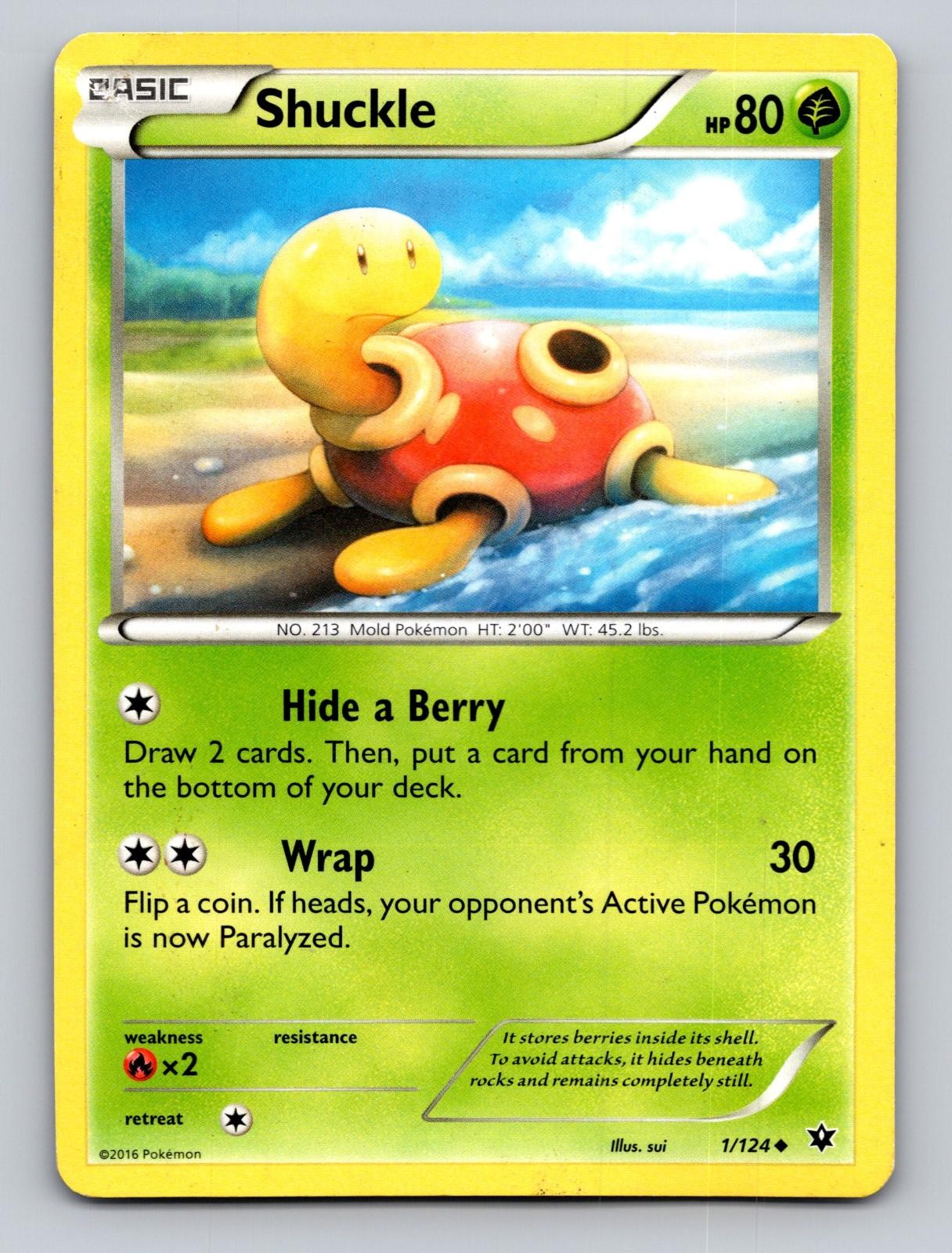 Shuckle 1/124 Uncommon Fates Collide Pokemon Near Mint