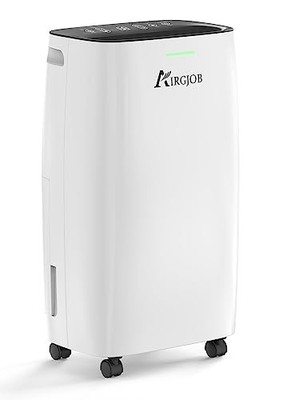 AIRGJOB 32-PINT DEHUMIDIFIER FOR BASEMENT AND LARGE ROOM - 2000 SQ. FT - WHITE