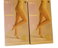 4 Silk Impressions Sheer Soft Panty Hose High-waisted 20 Denier Beige Size XXXL