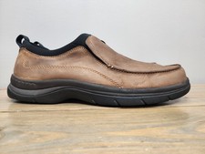 Clarks Brown Leather Slip On Casual Loafers M...