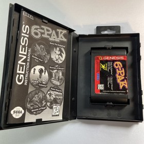 SEGA 6-Pak (Sega Genesis, 1995) Game Collection, With Manual CIB Tested
