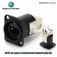 Neutrik NE8FDY-C6-B etherCON CAT6 D-shape Panel Connector RJ45