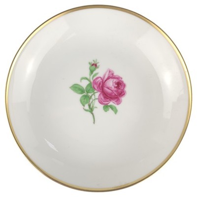 Gebäckschale D 18,7 cm H 3,4 18,7x18,7 Alt Fürstenberg Rote Rose 02171 Porzellan