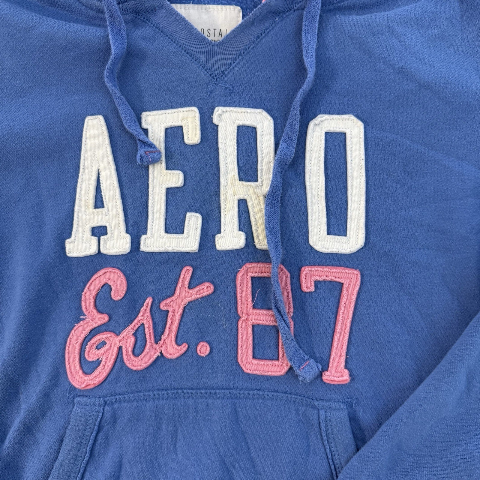 Aeropostale Patchwork Pullover Hoodie Classic Ret… - image 5