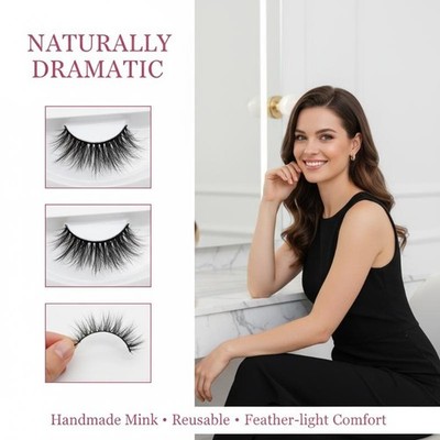 Eyelashes 3D Mink Lashes Natural Handmade Volume Soft Lashes Long Eyelash