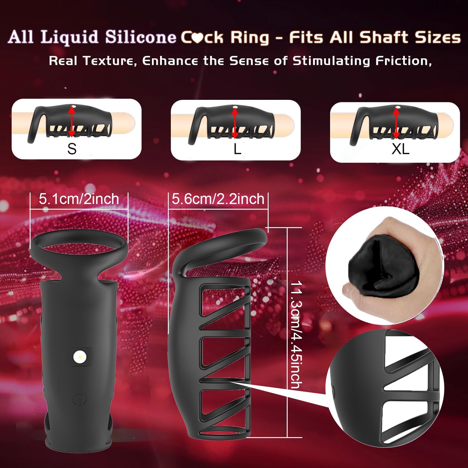 Male Cock Girth Enlarger Enhancer Big Penis Extension Extender Sheath Sleeve Men