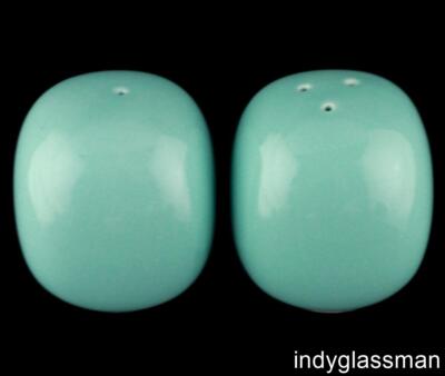 Fitz & Floyd Total Color COQUILLE TURQUOISE Salt & Pepper Shaker Set UNUSED VHTF