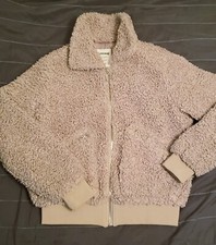 Fleece Bomber Style Zip Jacket W/pockets By Garage Sz. Xs *fast Shipping