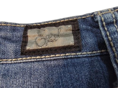 Earl Blue Jeans Bootcut Size 9 Stretch Rhinestones Embroidered Pockets Mid Rise - Foto 4 di 6