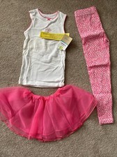 Carter  s Girls Sleepwear 3 PCS Cott Ballerina Pajama Set Night Suit Size 4 NEW