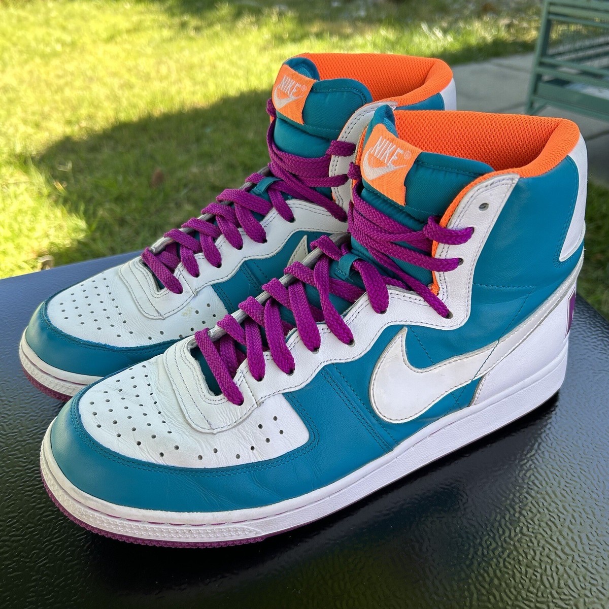 Nike Terminator High Womens Size 11 310066-311 Teal Purple