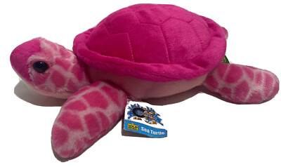 Wild Republic Cuddlekins Vibes Pink Stuffed Plush Sea Turtle 88504 New W / Tags