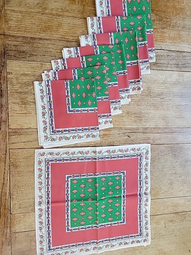 Authentic Souleiado Provencal Circular 175cm Cotton Tablecloth & 8 Napkins - Picture 4 of 10