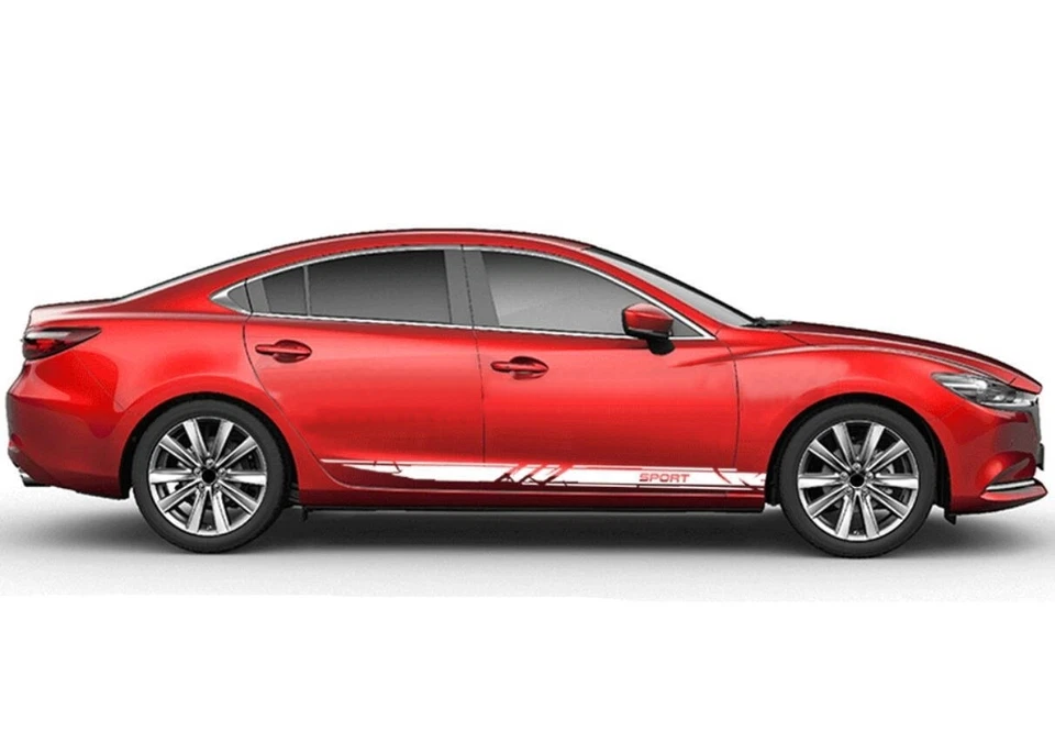 Kit de calcomanías de vinilo gráficas a rayas para capó de coche deportivo de carreras para Mazda 6 Foto 4 de 4