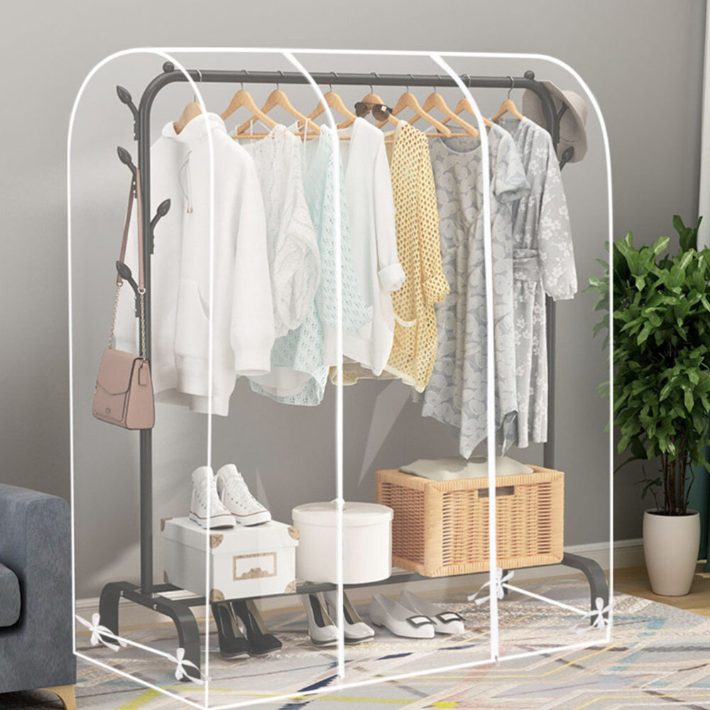 2 PCS Clothing Rack Covers Zippered Garment Hanger Safety Mask eBay