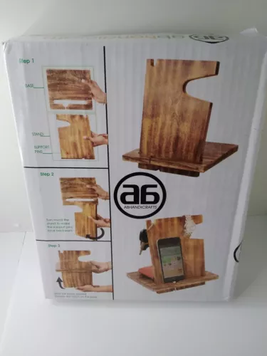 abhandicrafts - Wooden Docking Station Men Personalized 2 in 1 Universal Desk...