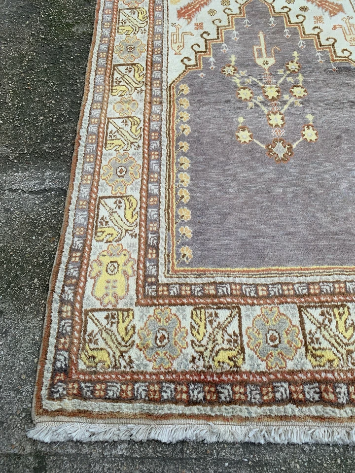 Alfombra natural vintage de 2'9'' x 4'3'' alfombra de pueblo alfombra hecha a mano.SKU:F945 Foto 4 de 4