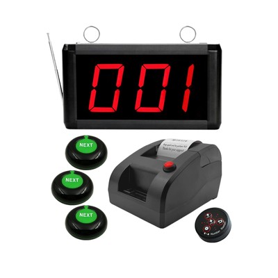 Take a Number System Queue Wireless Calling System with 1 Electronic Number D...