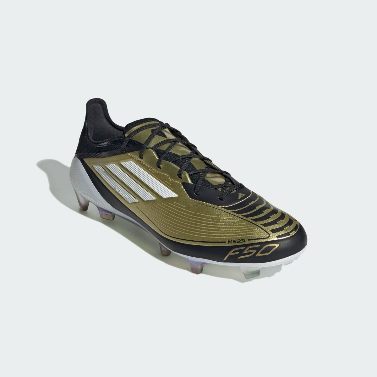 Adidas F50 Elite Messi FG Gold Metallic Black IG6717 Men's Adidas F50 Elite Messi FG Gold Metallic Black IG6717 Men's