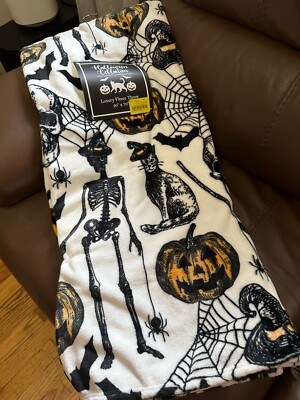 Halloween Collection Gothic Style Luxury Fleece Throw