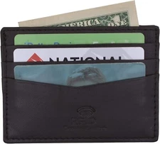 Swiss Marshall Men's RFID Blocking Slim Thin Soft Genuine Leather Credit Card...
