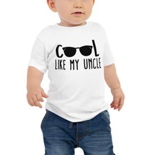 Divertida Camiseta Tío Bebé Infante Ropa Baby Shower Regalo, Genial Como Mi Tío Camisa