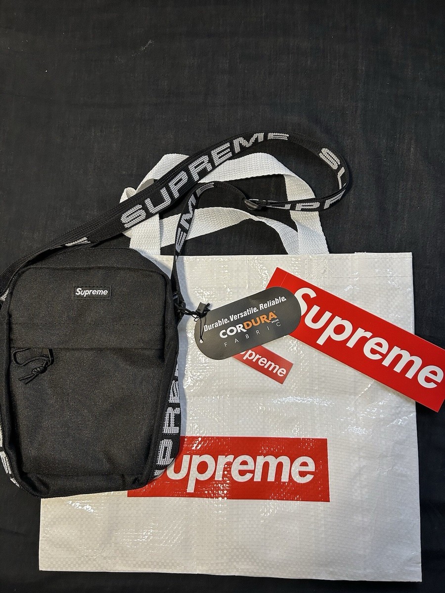 Supreme Shoulder Bag (SS18) Black Cordura | eBay UK